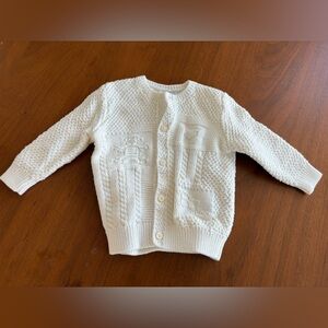 Ralph Lauren white baby cardigan NEW